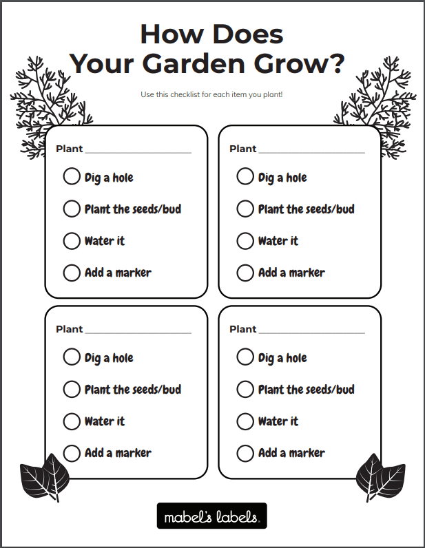 Printable Gardening Worksheets Pdf